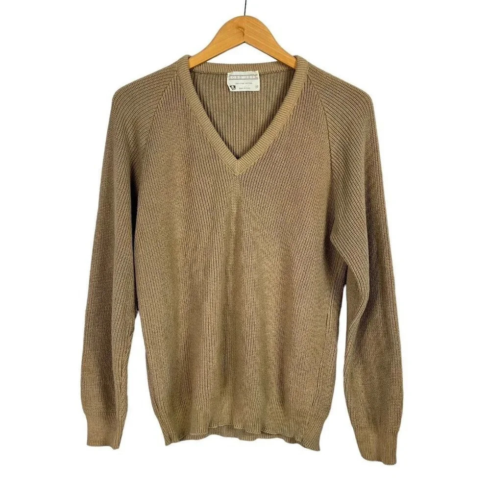 Vintage Lord Jeff Knit Sweater Mens M Pullover 100% Fine Cotton USA Made